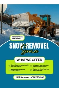 Snow Removal Service Poster template