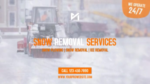 Snow Removal Services Digitalt display (16:9) template