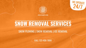 Snow Removal Services Digitalt display (16:9) template