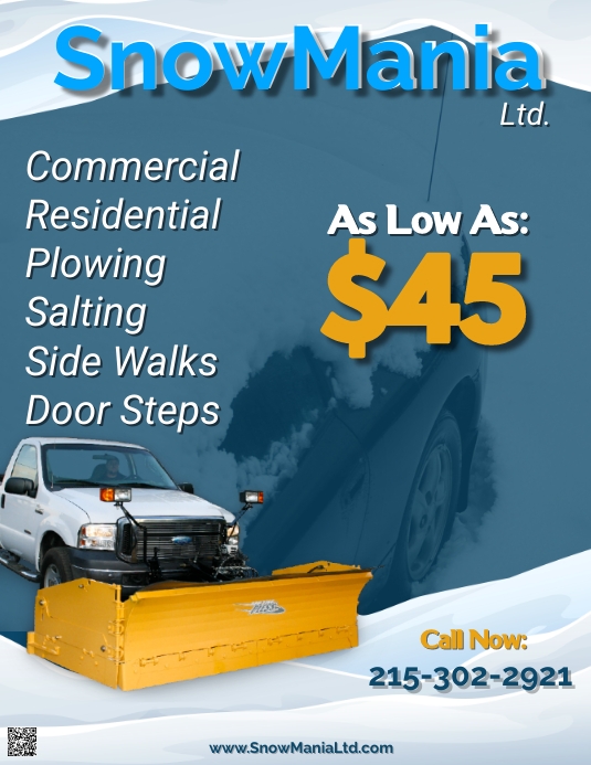 Snow Removal Template Flyer PosterMyWall