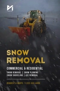 Snow Removal Video Poster Affiche template