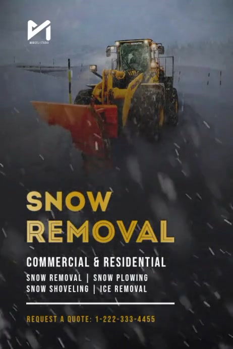 Copy of Residential & Commercial Snow Plowing Winter Service Promo ...