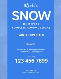 SNOW REMOVALIST SERVICE Folheto (US Letter) template