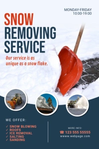 Snow Removing Service Flyer Template Poster