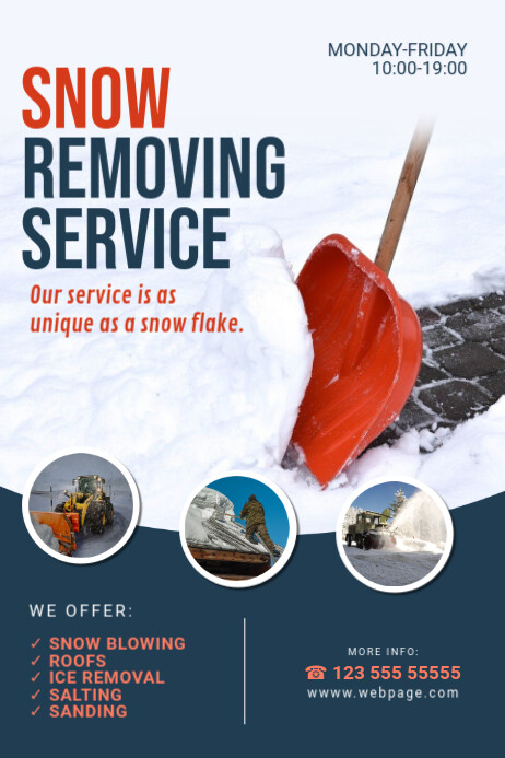 Snow Making Flyer Snow Removing Service Flyer Template | PosterMyWall