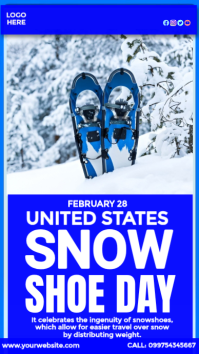 Snow Shoe Day Instagram Story template