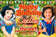 Snow White Birthday Template Poster