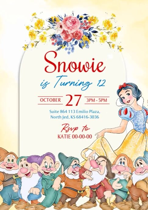 Snow White A4 template