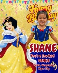 Snow White Invitation Video Instagram Portrait template
