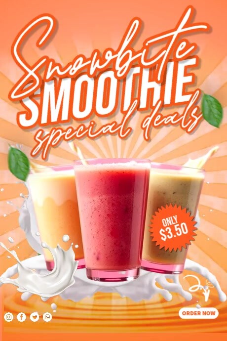 Copy of Snowbite Smoothie Sale | PosterMyWall