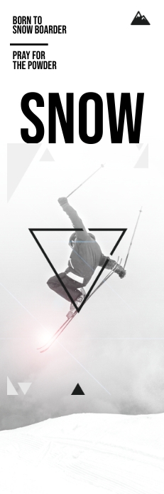 Snowboarding Banner 2' × 6' template