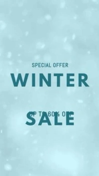 Snowfall Winter Sale Instagram template