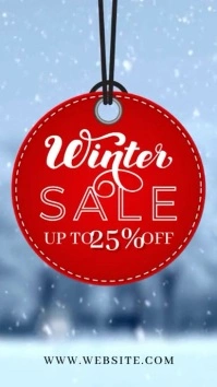 Snowfalls winter sale instagram story template