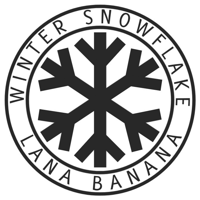 Snowflake Winter Minimal Transparent Logo template