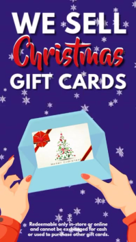 Snowing Joyful Christmas Gift Voucher Instagram Reel template