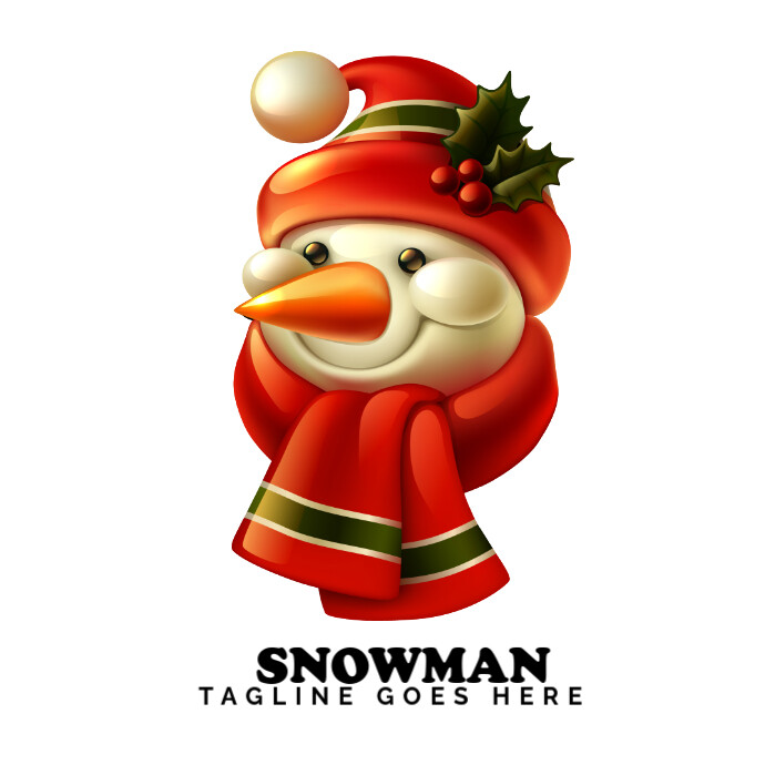 Snowman Logo Logótipo template