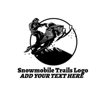 Snowmobile trails logo template