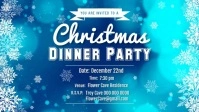Snowy Christmas Dinner Facebook Cover Video template