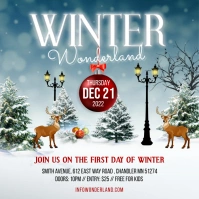Snowy Trees Winter Wonderland invitation Iphosti le-Instagram template