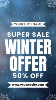 Snowy Winter Super Sale Instagram Post Indaba yaku-Instagram template