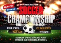 soccer ad Postcard template