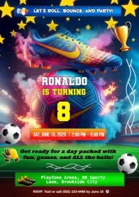 soccer birthday A6 template