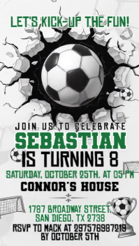 Soccer Birthday Invitation Template Instagram Story