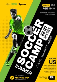 soccer camp A4 template