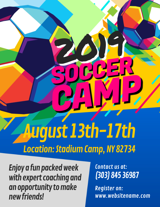 Soccer Camp Flyer Template PosterMyWall