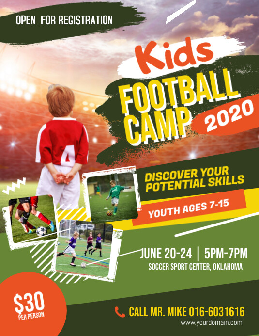 Fussball Camp Flyer Plakat Vorlage Vorlage Postermywall