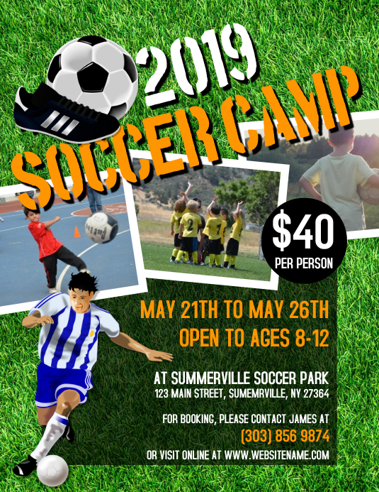 Soccer Camp Flyer Template PosterMyWall
