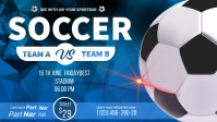 soccer championship flyer Vídeo de portada de Facebook (16:9) template