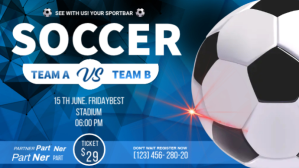 soccer championship flyer Facebook-covervideo (16:9) template