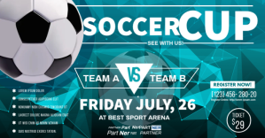 soccer championship flyer Annuncio Facebook template