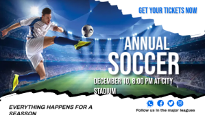 soccer championship flyer Facebook-covervideo (16:9) template
