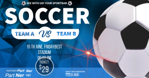 soccer championship flyer Annuncio Facebook template