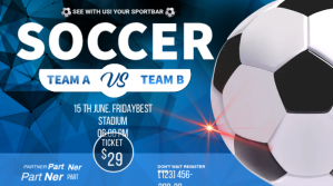 soccer championship flyer Twitter Plasing template