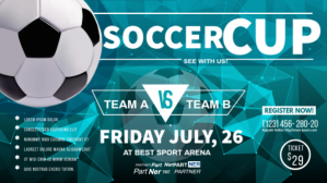 soccer championship flyer Facebook-covervideo (16:9) template