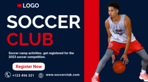 Пурпурный Soccer Club Presentazione Template