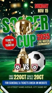 Soccer Cup Ads Instagram Reel template