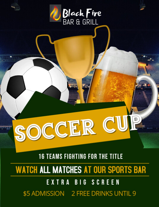 Soccer Cup Viewing Party Flyer Template Postermywall