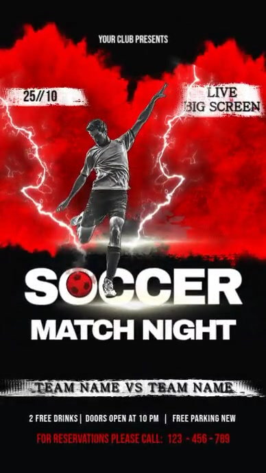 Soccer Display Ecrã digital (9:16) template