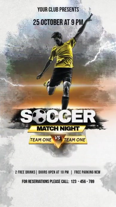 Soccer Display Pantalla Digital (9:16) template