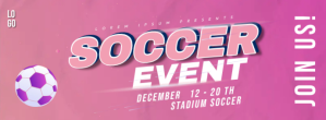 Soccer Event Banner Facebook-omslagfoto template