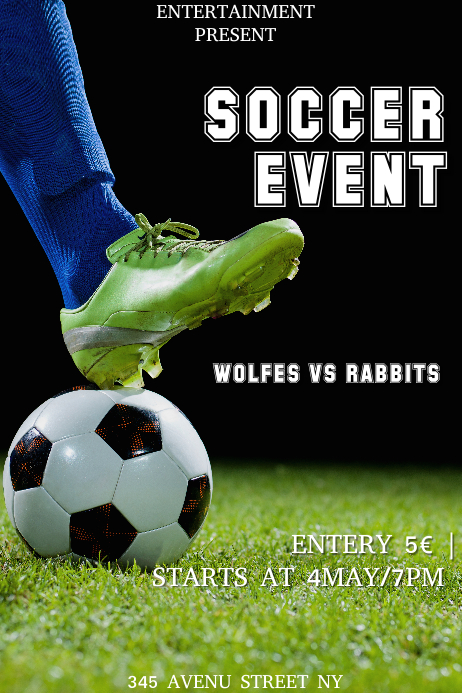 Soccer event flyer template | PosterMyWall