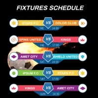 SOCCER FIXTURES SCHEDULE Instagram Post template