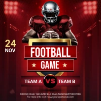 Soccer Flyer,Soccer Game Flyer, Soccer Match, Square (1:1) template