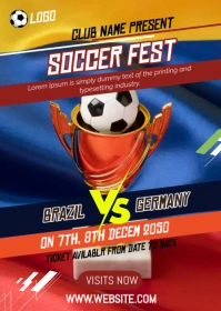 Soccer Flyer A6 template