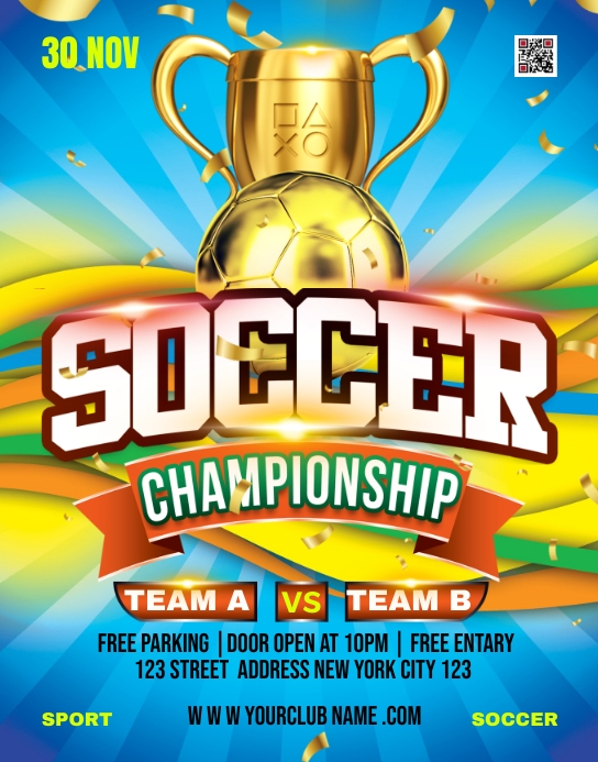 soccer flyer Template PosterMyWall