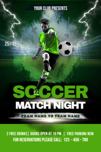 Soccer Flyer Cartel de 4 × 6 pulg. template